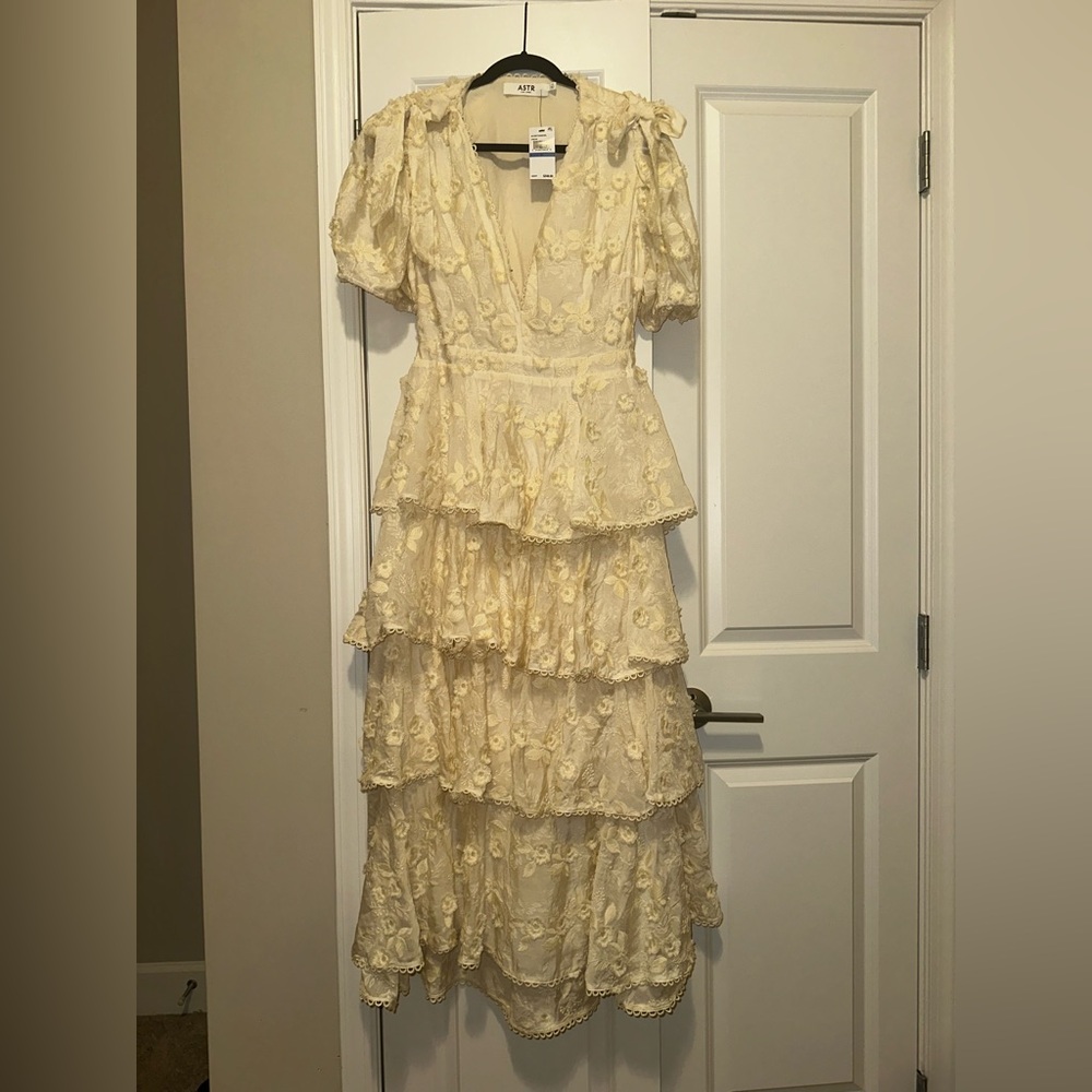 ASTR the Label - Women's Arianell V-Neck Embroidered Dress